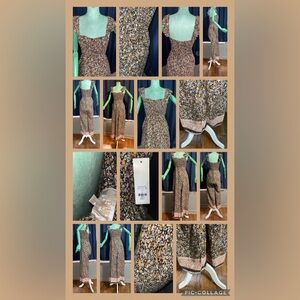 Audrey Parks by Francesca’s Floral Smocked Upper Jumpsuit with pockets